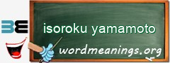 WordMeaning blackboard for isoroku yamamoto
